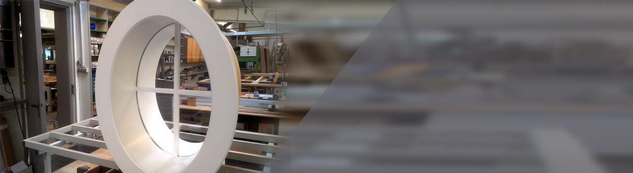 Spezialanfertigung nach Ihren Wünschen Rundfenster in Werkstatt